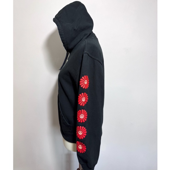 Obey Black Graphic Print Fleece Angela Davis Power Equality Hoodie Size Small - Picture 5 of 11